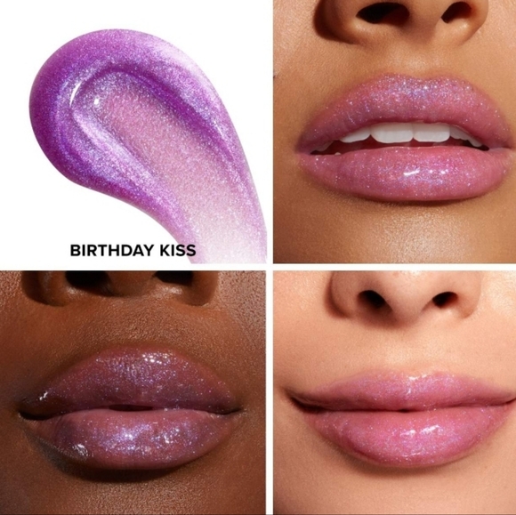 Too faced kissing lip jelly gloss Birthday kiss purple shimmer - Picture 2 of 4